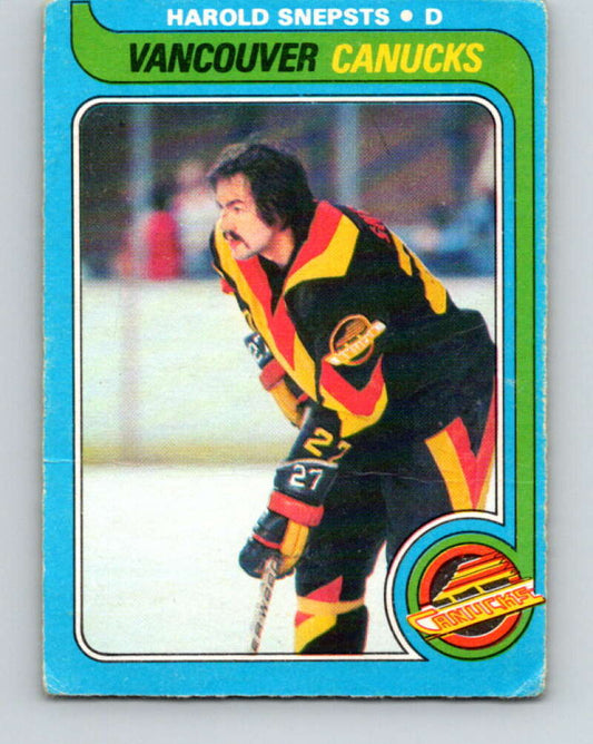 1979-80 O-Pee-Chee #186 Harold Snepsts  Vancouver Canucks  V18468
