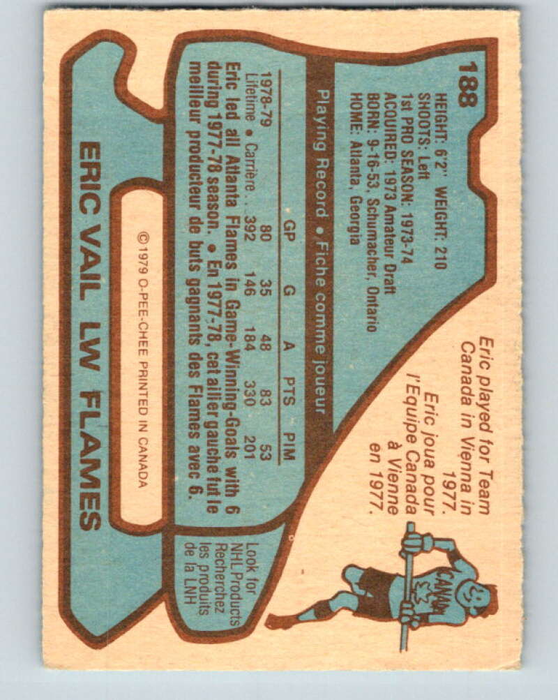 1979-80 O-Pee-Chee #188 Eric Vail  Atlanta Flames  V18484