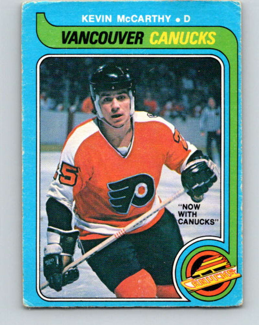 1979-80 O-Pee-Chee #287 Kevin McCarthy  RC Rookie Canucks  V19504