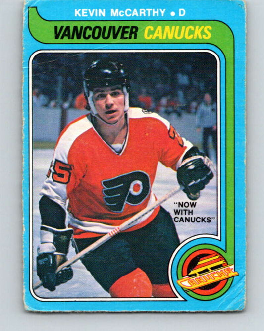 1979-80 O-Pee-Chee #287 Kevin McCarthy  RC Rookie Canucks  V19505