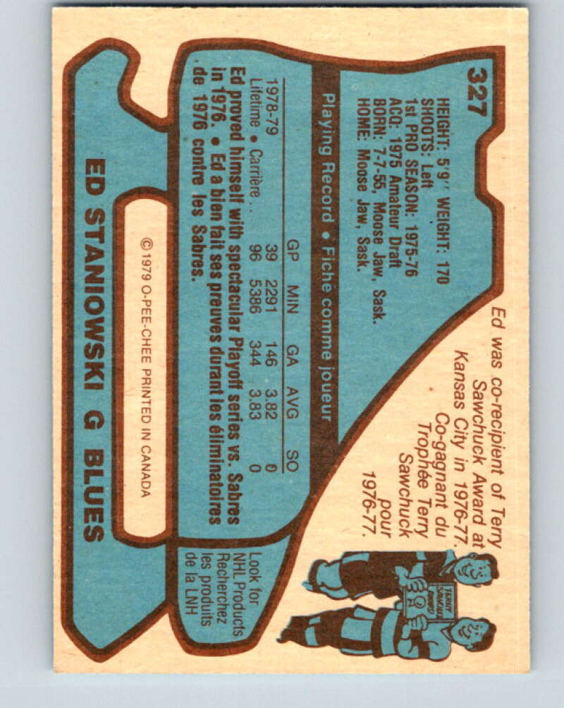 1979-80 O-Pee-Chee #327 Ed Staniowski  St. Louis Blues  V20065