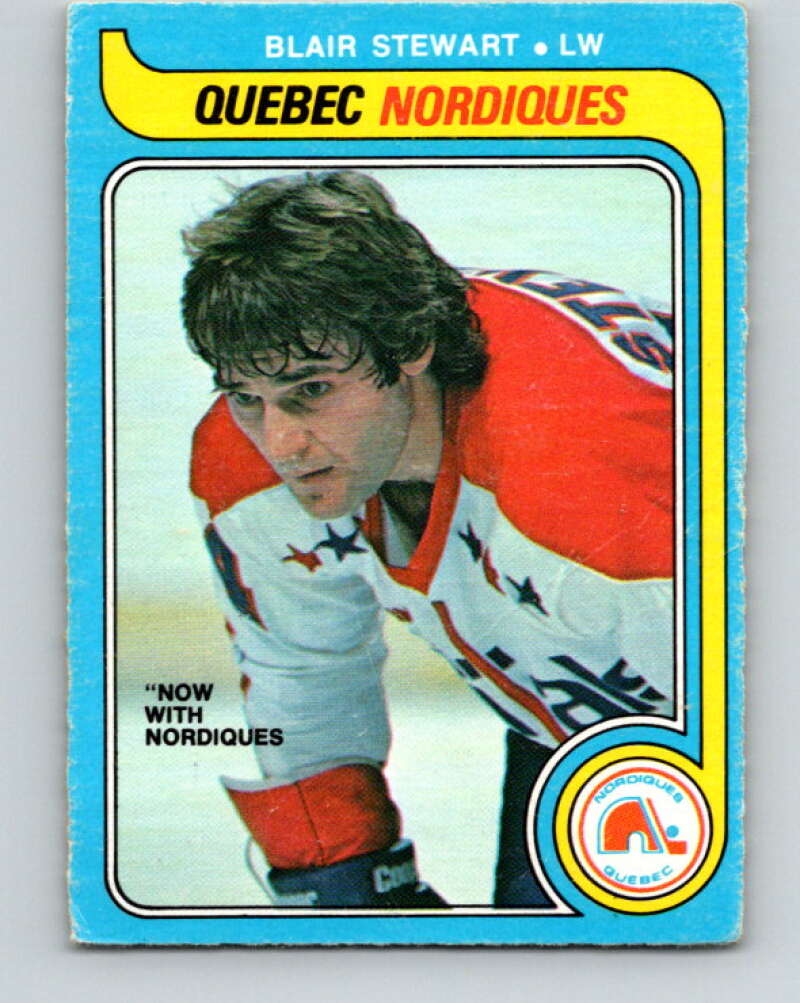 1979-80 O-Pee-Chee #332 Blair Stewart  Quebec Nordiques  V20129