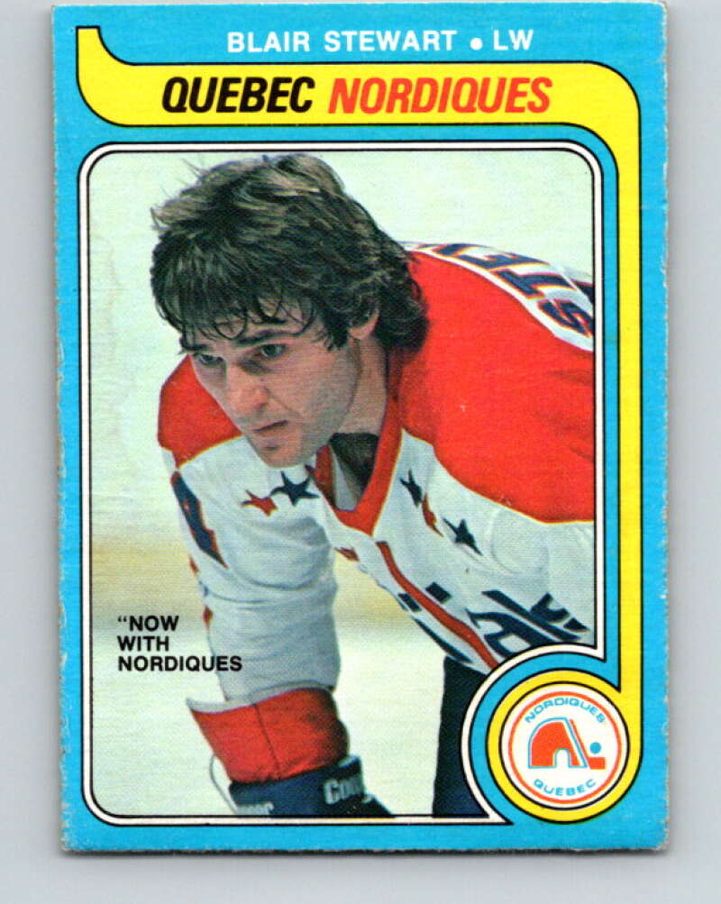 1979-80 O-Pee-Chee #332 Blair Stewart  Quebec Nordiques  V20131