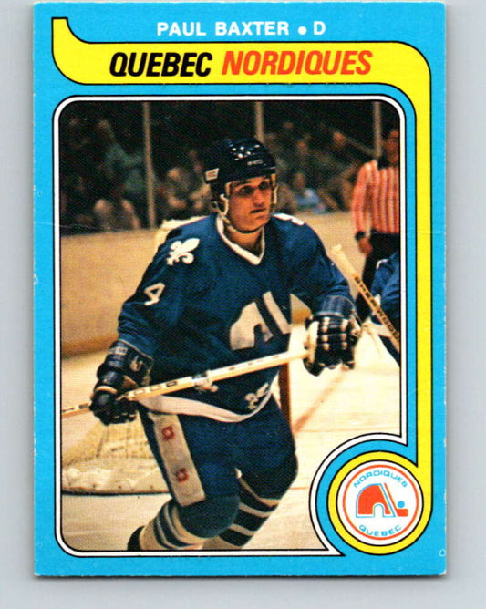 1979-80 O-Pee-Chee #372 Paul Baxter  RC Rookie Quebec Nordiques  V20524