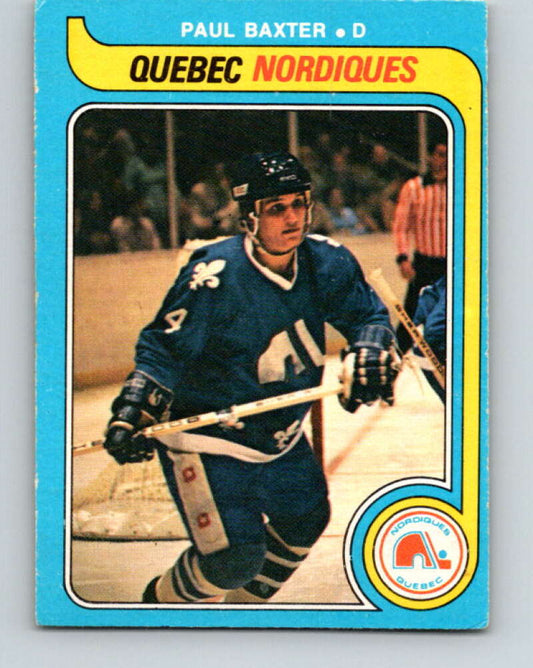 1979-80 O-Pee-Chee #372 Paul Baxter  RC Rookie Quebec Nordiques  V20525