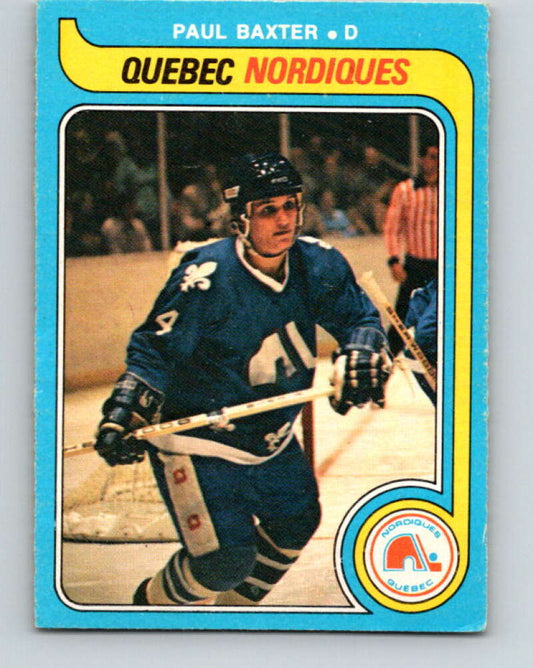 1979-80 O-Pee-Chee #372 Paul Baxter  RC Rookie Quebec Nordiques  V20526