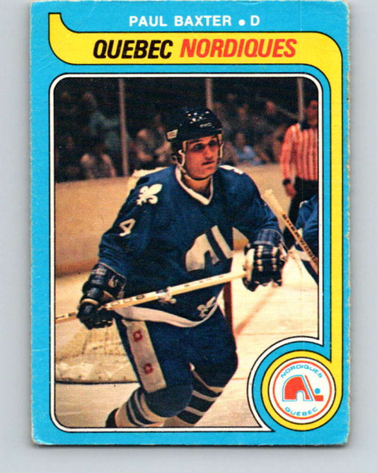 1979-80 O-Pee-Chee #372 Paul Baxter  RC Rookie Quebec Nordiques  V20528