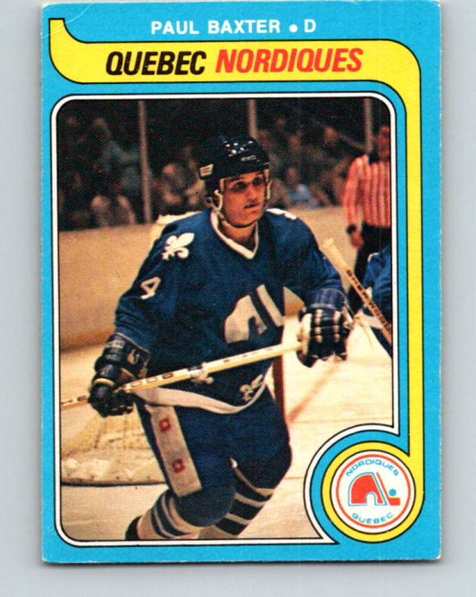 1979-80 O-Pee-Chee #372 Paul Baxter  RC Rookie Quebec Nordiques  V20529