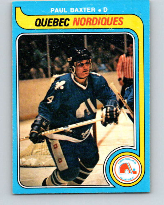 1979-80 O-Pee-Chee #372 Paul Baxter  RC Rookie Quebec Nordiques  V20530