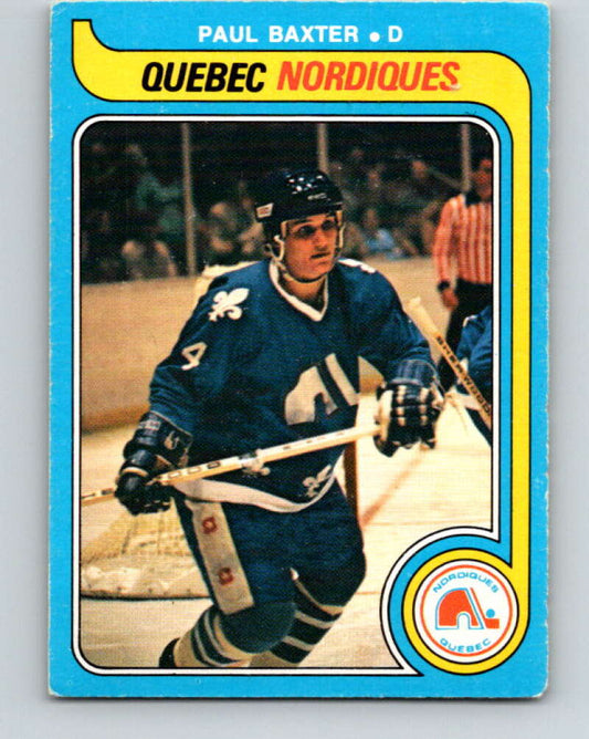 1979-80 O-Pee-Chee #372 Paul Baxter  RC Rookie Quebec Nordiques  V20531