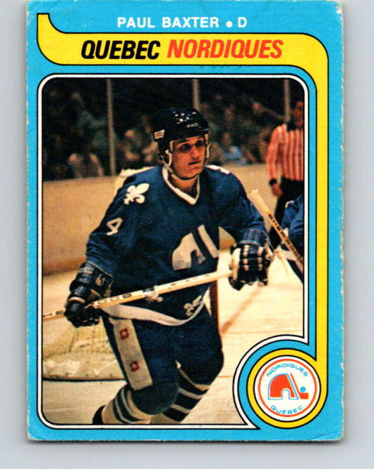 1979-80 O-Pee-Chee #372 Paul Baxter  RC Rookie Quebec Nordiques  V20532