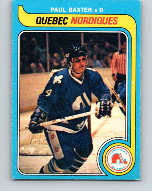 1979-80 O-Pee-Chee #372 Paul Baxter  RC Rookie Quebec Nordiques  V20534