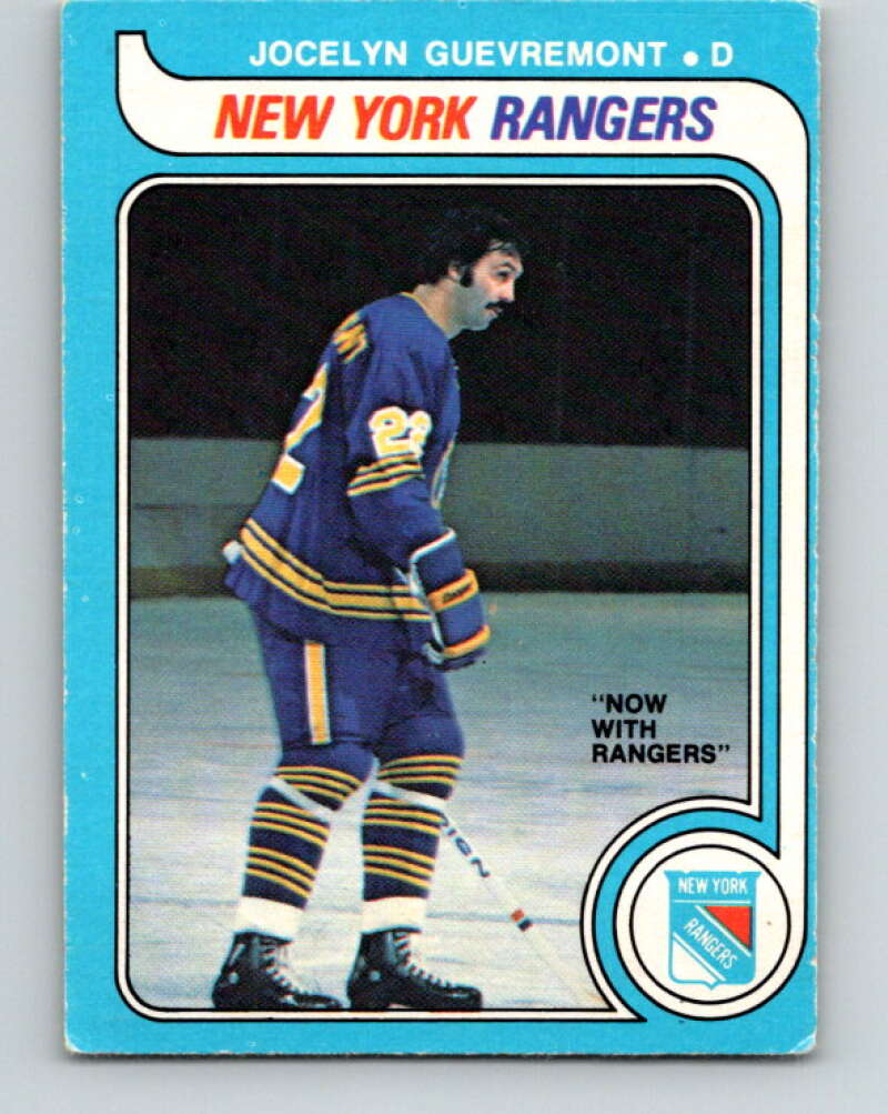 1979-80 O-Pee-Chee #381 Jocelyn Guevremont  New York Rangers  V20628