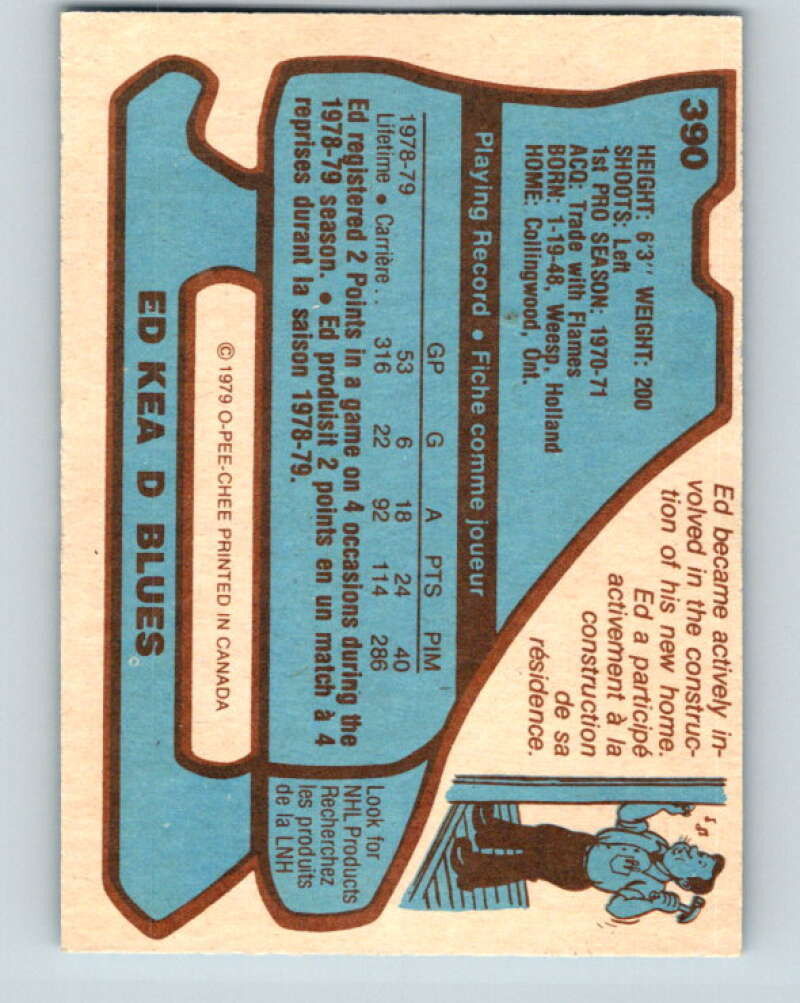 1979-80 O-Pee-Chee #390 Ed Kea  St. Louis Blues  V20715