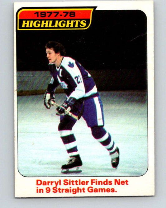 1978-79 O-Pee-Chee #4 Darryl Sittler  Toronto Maple Leafs  V20825