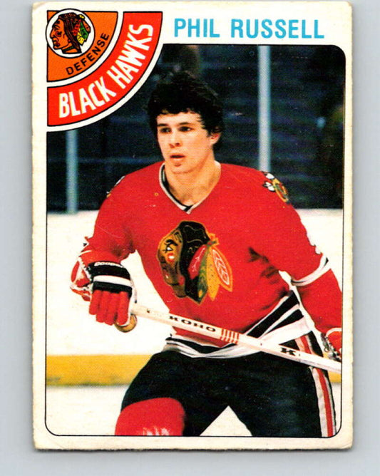 1978-79 O-Pee-Chee #12 Phil Russell  Chicago Blackhawks  V20933