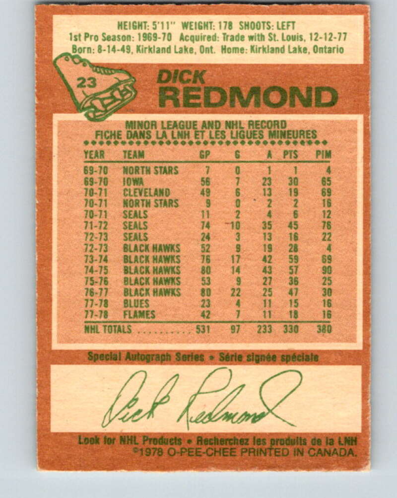1978-79 O-Pee-Chee #23 Dick Redmond  Boston Bruins  V21113