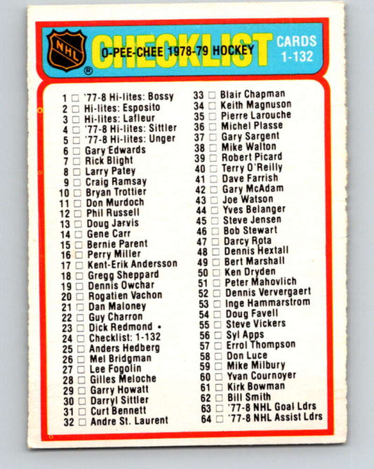 1978-79 O-Pee-Chee #24 Checklist   V21121