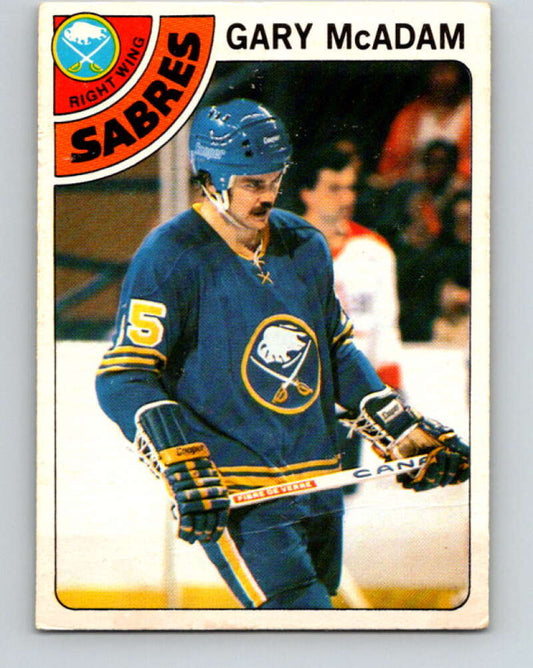 1978-79 O-Pee-Chee #42 Gary McAdam  Buffalo Sabres  V21405