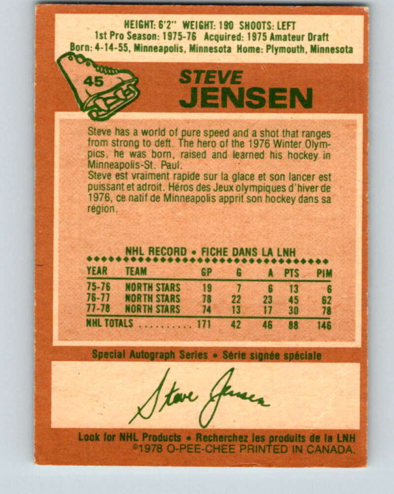 1978-79 O-Pee-Chee #45 Steve Jensen  Los Angeles Kings  V21454