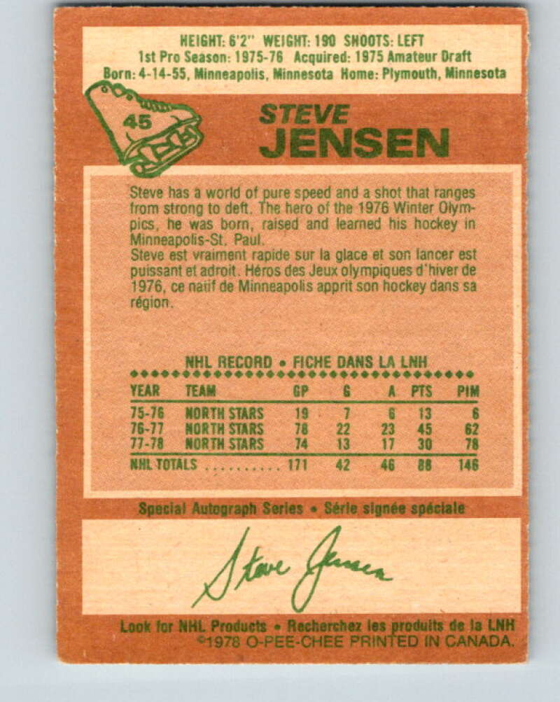 1978-79 O-Pee-Chee #45 Steve Jensen  Los Angeles Kings  V21455