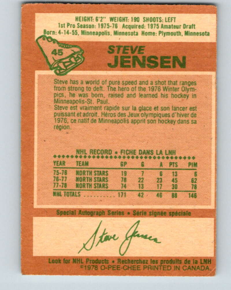 1978-79 O-Pee-Chee #45 Steve Jensen  Los Angeles Kings  V21457