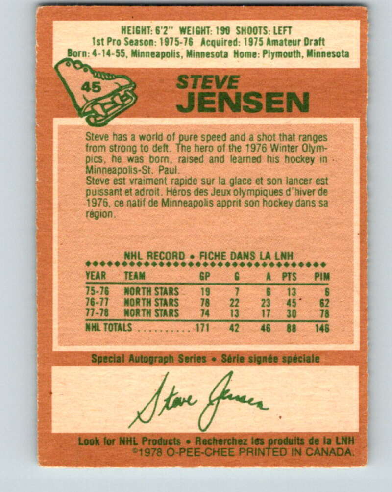 1978-79 O-Pee-Chee #45 Steve Jensen  Los Angeles Kings  V21459