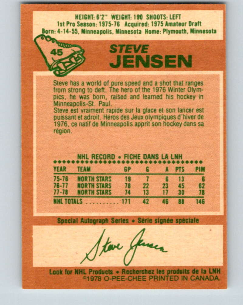 1978-79 O-Pee-Chee #45 Steve Jensen  Los Angeles Kings  V21460