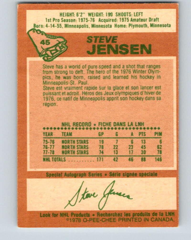 1978-79 O-Pee-Chee #45 Steve Jensen  Los Angeles Kings  V21462