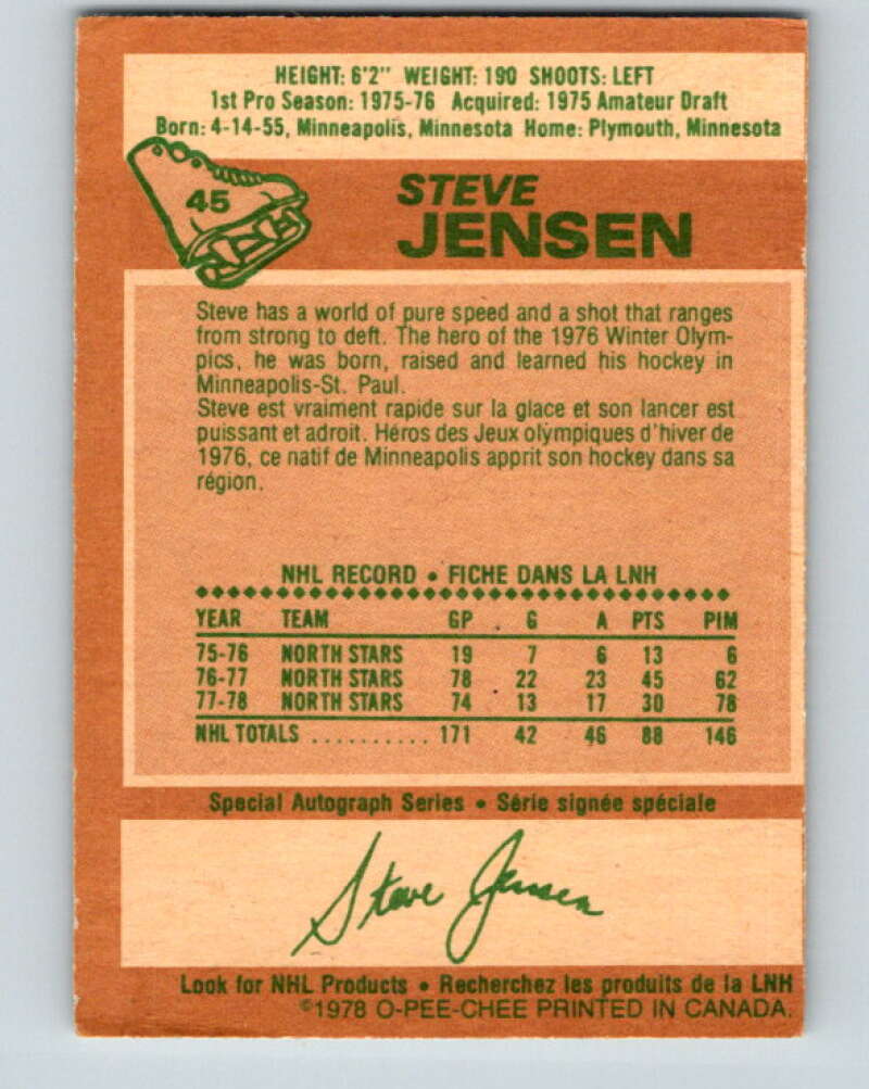1978-79 O-Pee-Chee #45 Steve Jensen  Los Angeles Kings  V21463