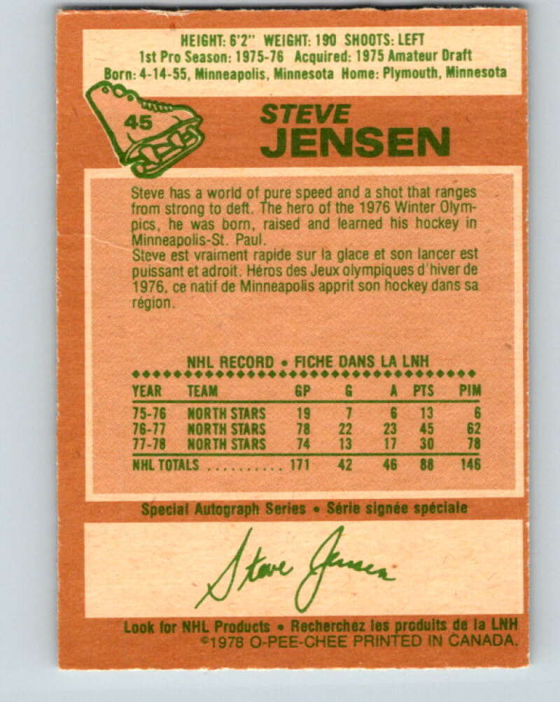 1978-79 O-Pee-Chee #45 Steve Jensen  Los Angeles Kings  V21464