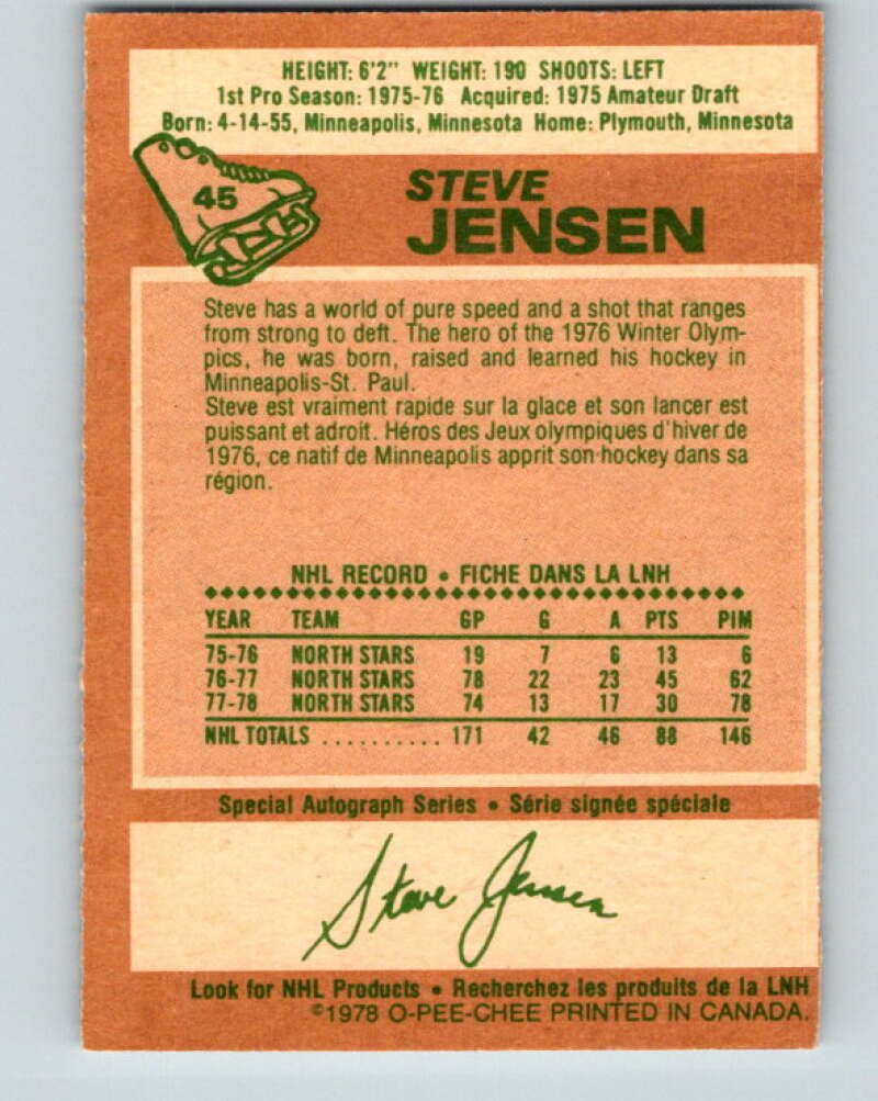 1978-79 O-Pee-Chee #45 Steve Jensen  Los Angeles Kings  V21467