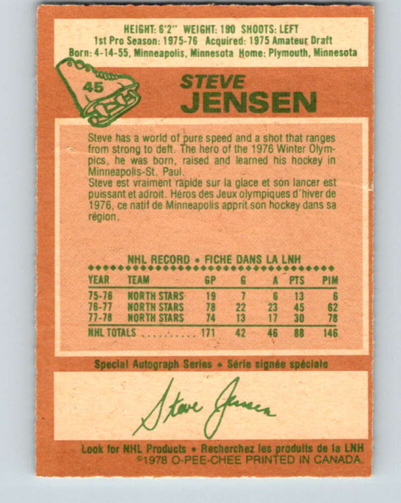 1978-79 O-Pee-Chee #45 Steve Jensen  Los Angeles Kings  V21468