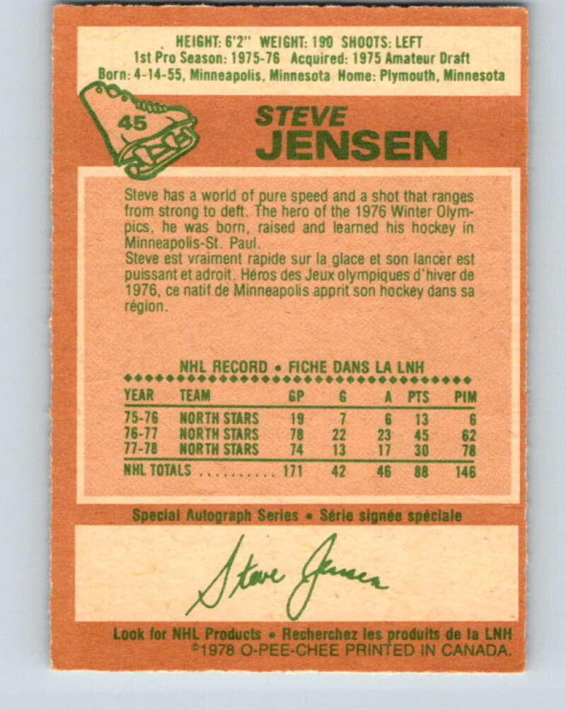 1978-79 O-Pee-Chee #45 Steve Jensen  Los Angeles Kings  V21470