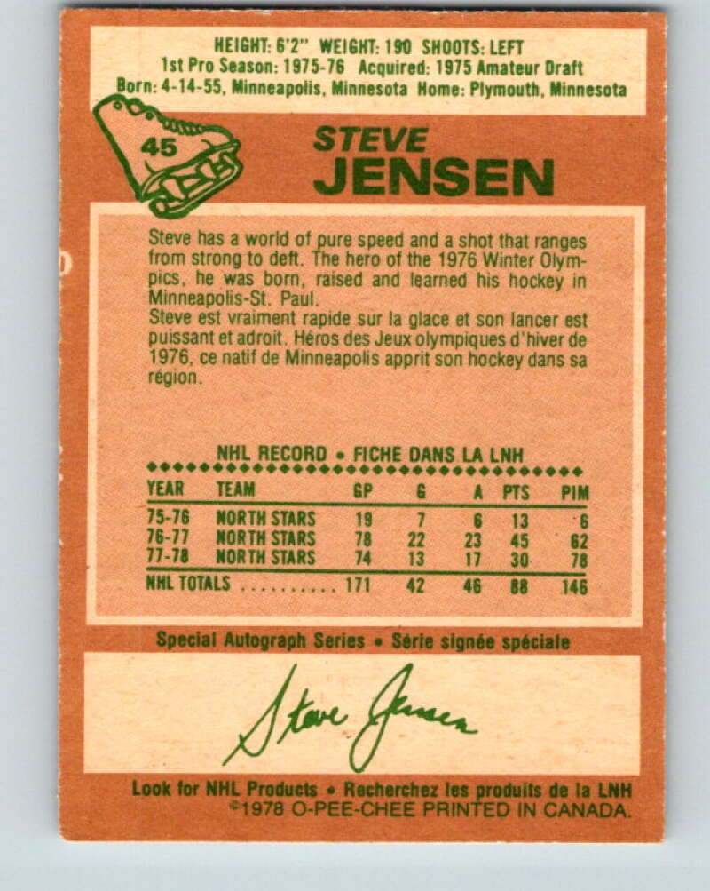 1978-79 O-Pee-Chee #45 Steve Jensen  Los Angeles Kings  V21471