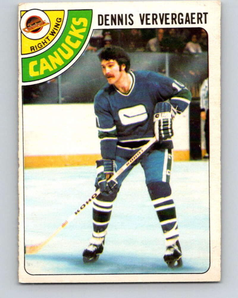 1978-79 O-Pee-Chee #52 Dennis Ververgaert  Vancouver Canucks  V21563