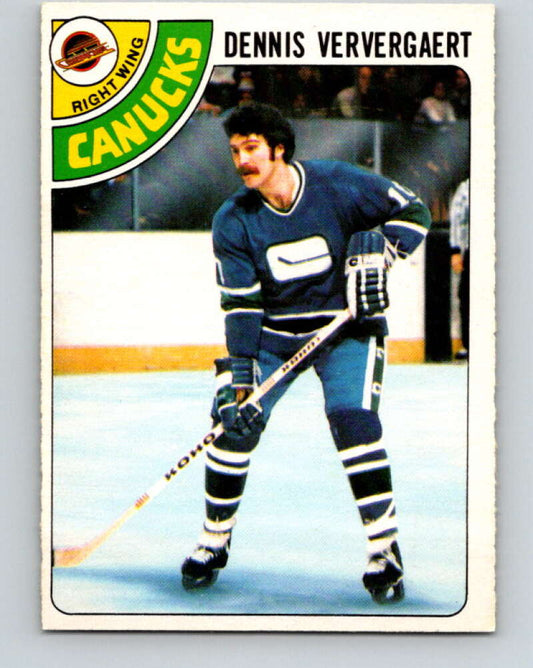 1978-79 O-Pee-Chee #52 Dennis Ververgaert  Vancouver Canucks  V21565