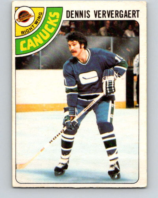 1978-79 O-Pee-Chee #52 Dennis Ververgaert  Vancouver Canucks  V21566