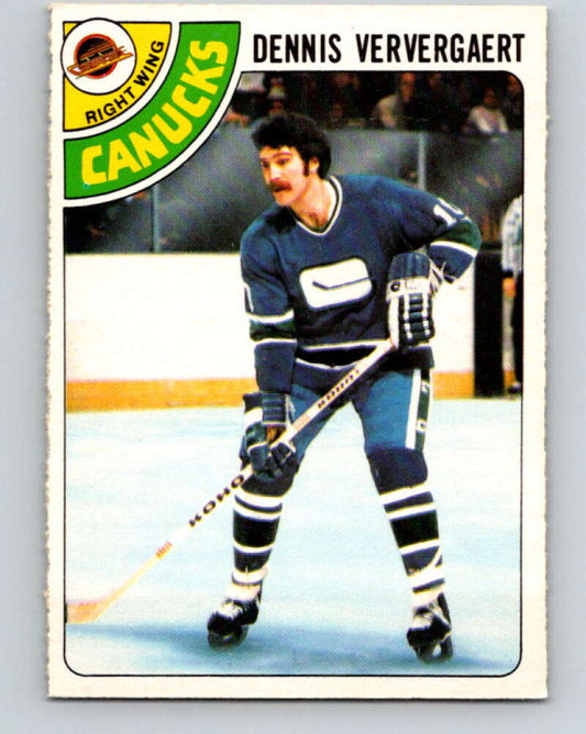1978-79 O-Pee-Chee #52 Dennis Ververgaert  Vancouver Canucks  V21567