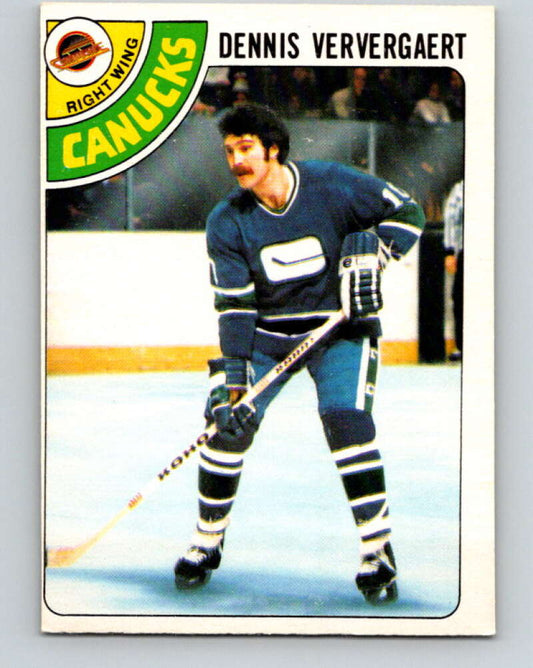 1978-79 O-Pee-Chee #52 Dennis Ververgaert  Vancouver Canucks  V21570
