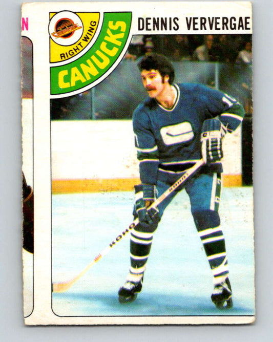 1978-79 O-Pee-Chee #52 Dennis Ververgaert  Vancouver Canucks  V21574