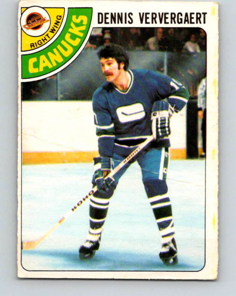 1978-79 O-Pee-Chee #52 Dennis Ververgaert  Vancouver Canucks  V21576