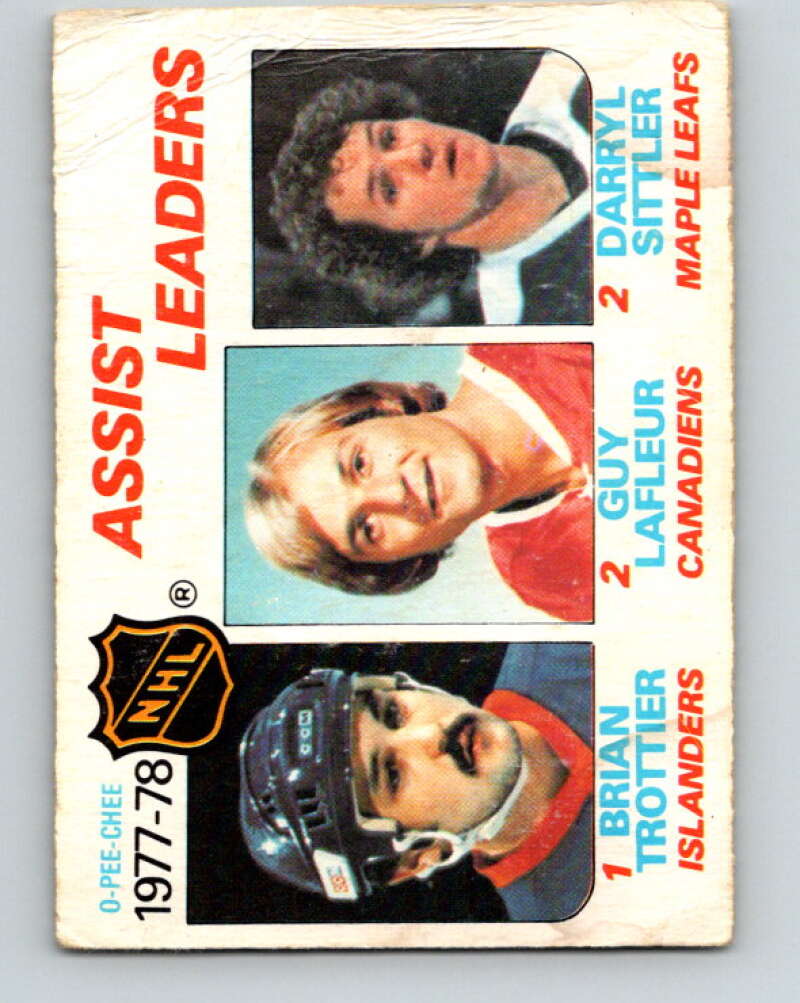 1978-79 O-Pee-Chee #64 Brian Trottier/Guy Lafleur/Darryl Sittler LL   V21749