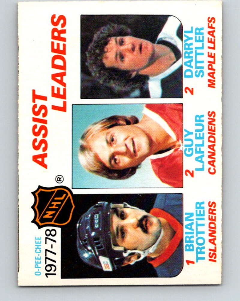 1978-79 O-Pee-Chee #64 Brian Trottier/Guy Lafleur/Darryl Sittler LL   V21750