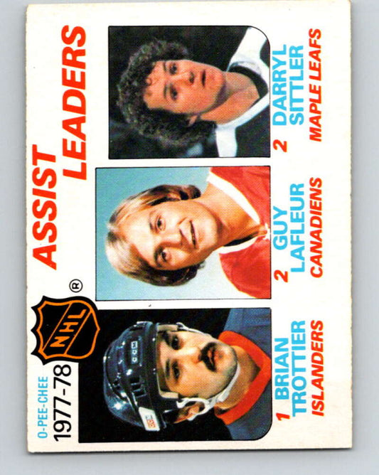 1978-79 O-Pee-Chee #64 Brian Trottier/Guy Lafleur/Darryl Sittler LL   V21751
