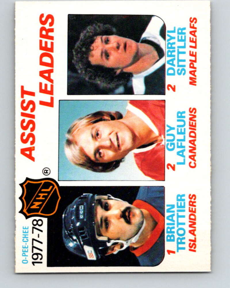 1978-79 O-Pee-Chee #64 Brian Trottier/Guy Lafleur/Darryl Sittler LL   V21752