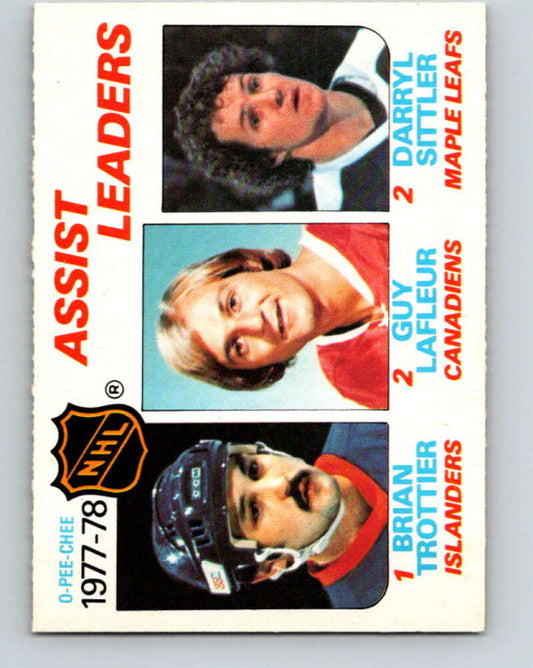 1978-79 O-Pee-Chee #64 Brian Trottier/Guy Lafleur/Darryl Sittler LL   V21753