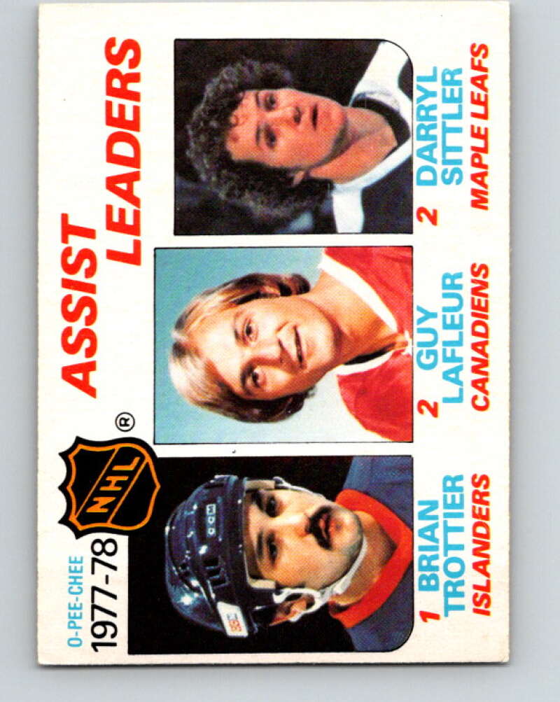 1978-79 O-Pee-Chee #64 Brian Trottier/Guy Lafleur/Darryl Sittler LL   V21754