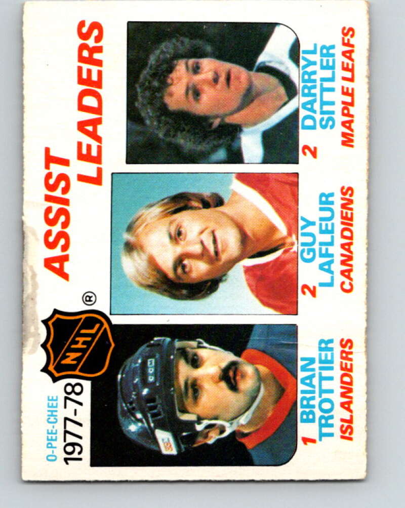 1978-79 O-Pee-Chee #64 Brian Trottier/Guy Lafleur/Darryl Sittler LL   V21755