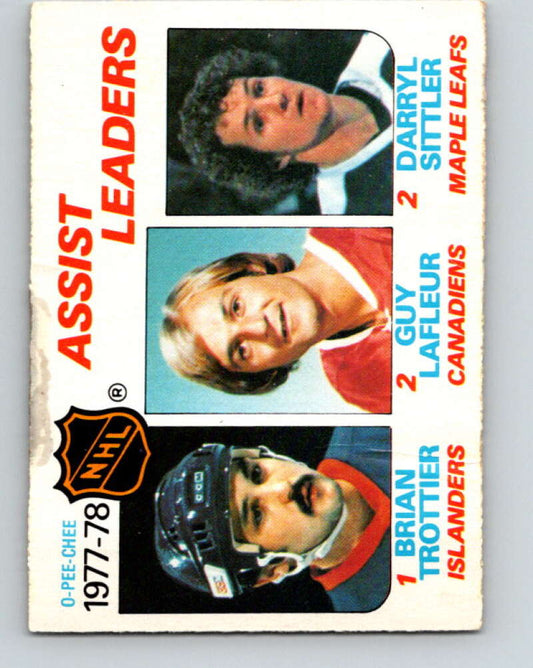 1978-79 O-Pee-Chee #64 Brian Trottier/Guy Lafleur/Darryl Sittler LL   V21755